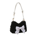 WoBow-Embellished Textured Handbag