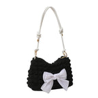 WoBow-Embellished Textured Handbag