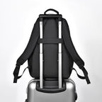 Practical city backpack with multiple compartments and waterproof material