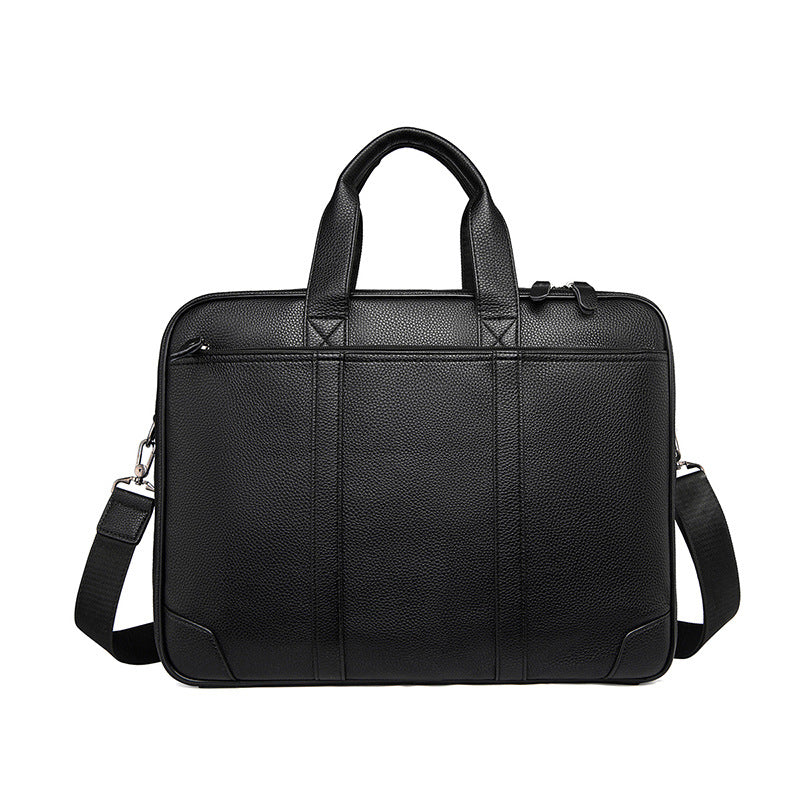 Laptop and Briefcase Made of High-Quality Leather