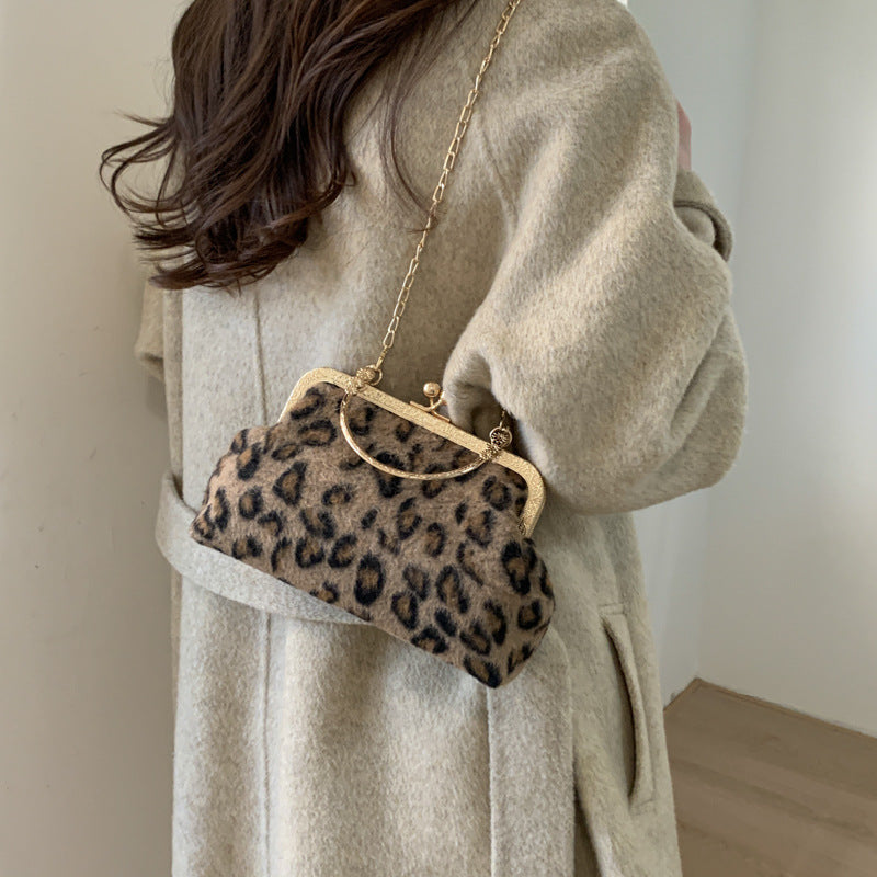 WoElegant Leopard Print Evening Handbag