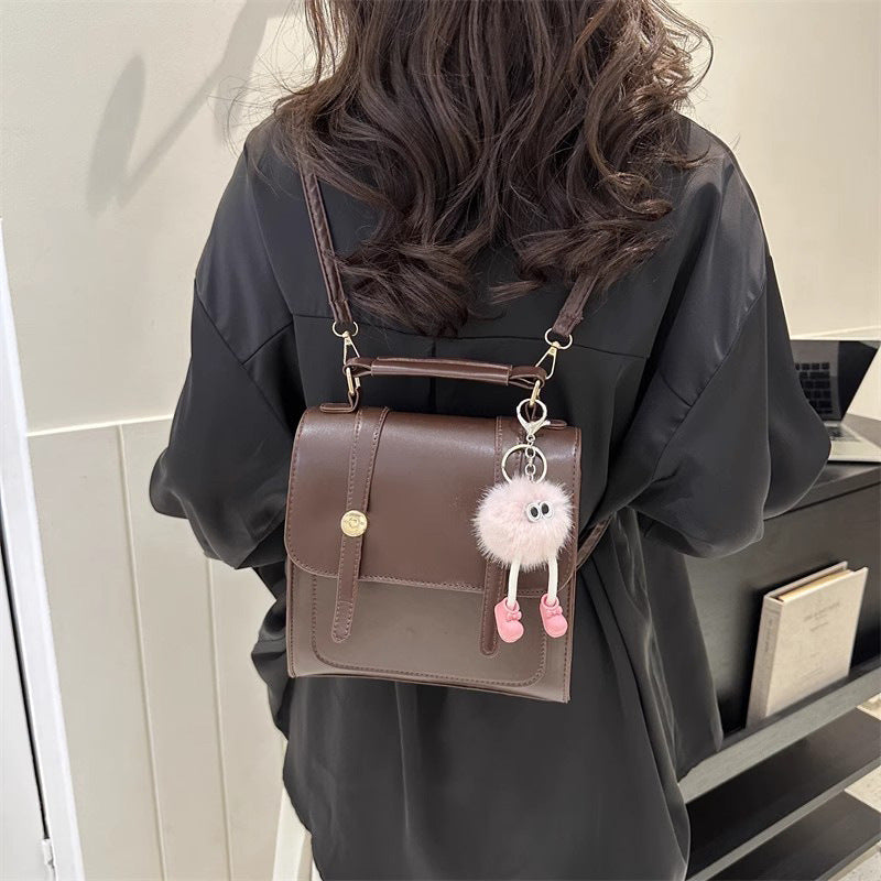 Textured Vegan Leather Satchel