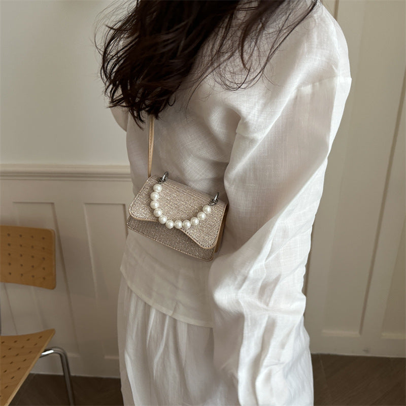 Women Mini Handbag with Bead Accent