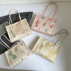 Embroidered Butterfly Pattern Handbag