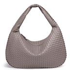 Handcrafted Woven Leather Hobo Bag