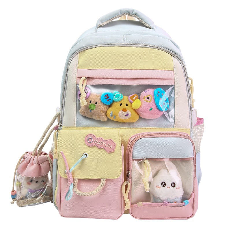 Cute Animal-Themed Multi-Pocket School Backpack-https://detail.1688.com/offer/942112880487.html-Calm Wears-Blue-Calm Wears