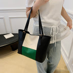 Versatile Color Block Tote Bag