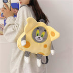 Plush Backpack in Cheese Design