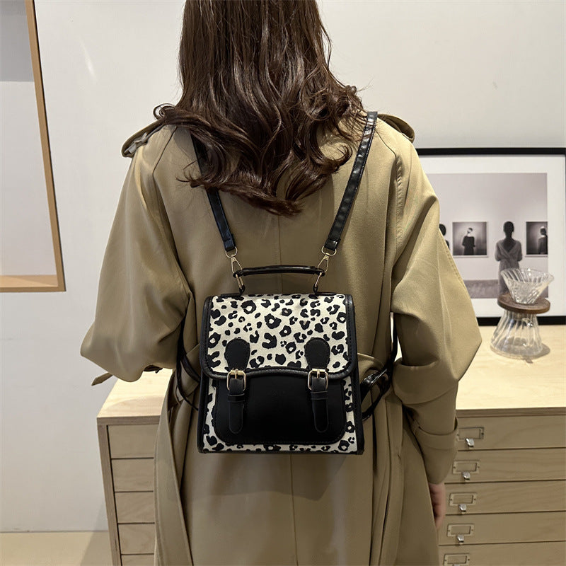 Chic Leopard Print Satchel Crossbody Bag