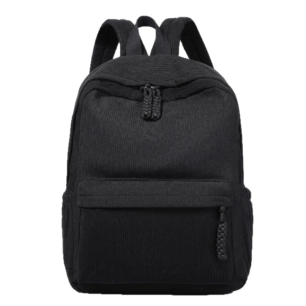 Textured Fabric Multi-Compartment Backpack