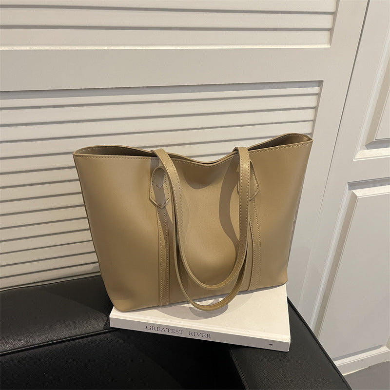 Women's elegant tote bag with minimalist structure-https://detail.1688.com/offer/1029572855326.html-Calm Wears-Braun-nothing-Calm Wears