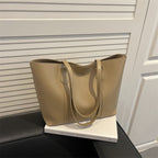 Women's elegant tote bag with minimalist structure-https://detail.1688.com/offer/1029572855326.html-Calm Wears-Braun-nothing-Calm Wears