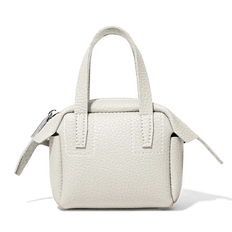 Compact Textured Handheld Satchel