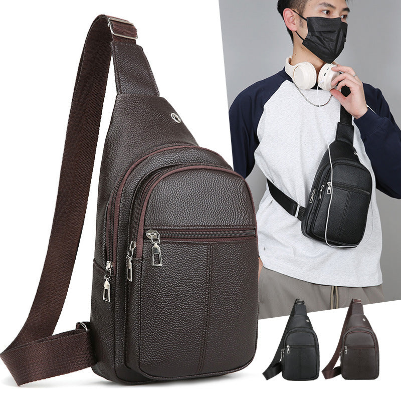 Premium Leather Sling Backpack