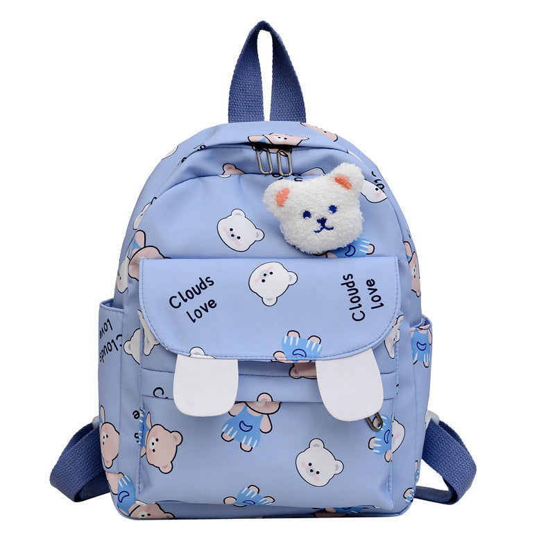 Cute Plush Bear-Themed Mini Backpack
