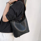Textured Woven Hobo Bag