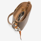 Textured Leather Bucket Bag
