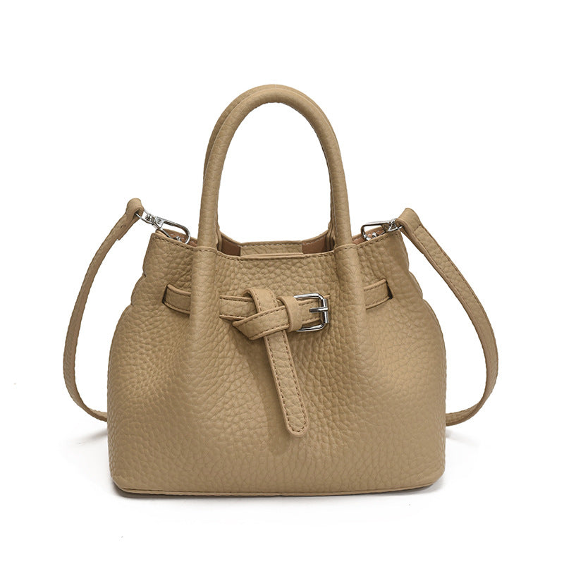 Women's mini handbag with stylish button closure-https://detail.1688.com/offer/926606036514.html-Calm Wears-Khaki-Size: One size-Calm Wears
