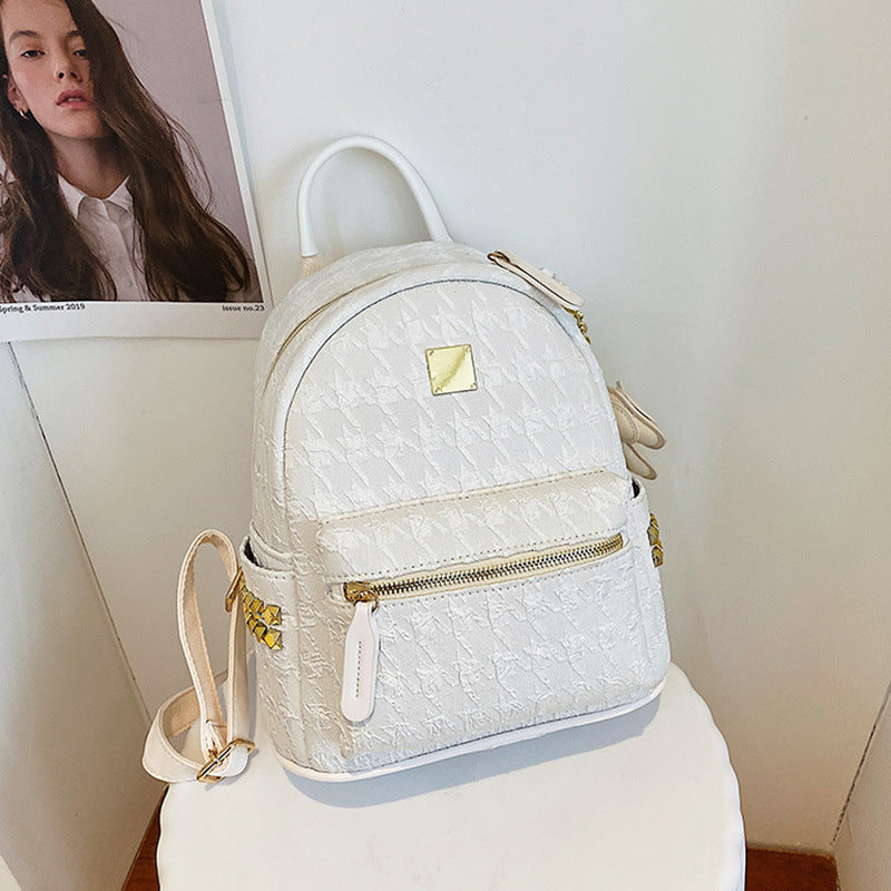 Textured Mini Backpack