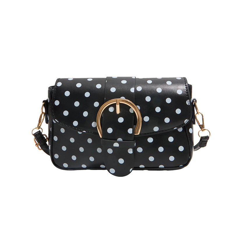 Stylish Polka Dot Crossbody Handbag