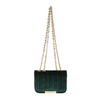 Elegant Quilted Velvet Crossbody Bag