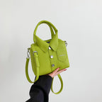 Ladies mini handbag in shirt design with adjustable shoulder strap