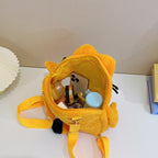 Plush backpack with cute animal face