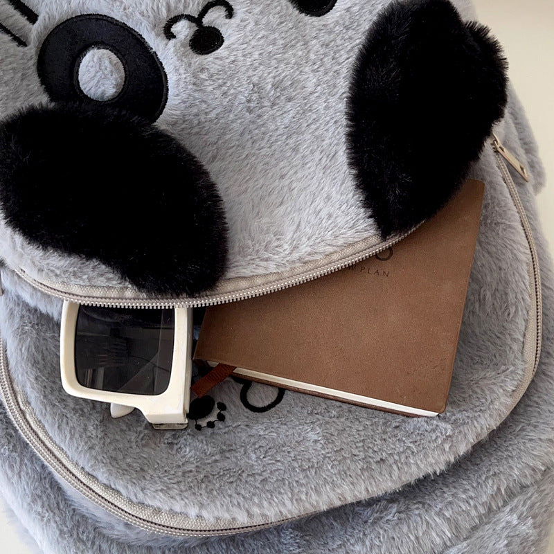 Plush Backpack in Cute Dog Design