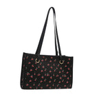 Playful Cherry Print Tote Bag