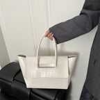 WoCrocodile Textured Structured Handbag