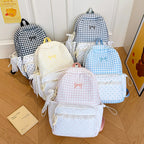 Playful Gingham and Polka Dot Backpack