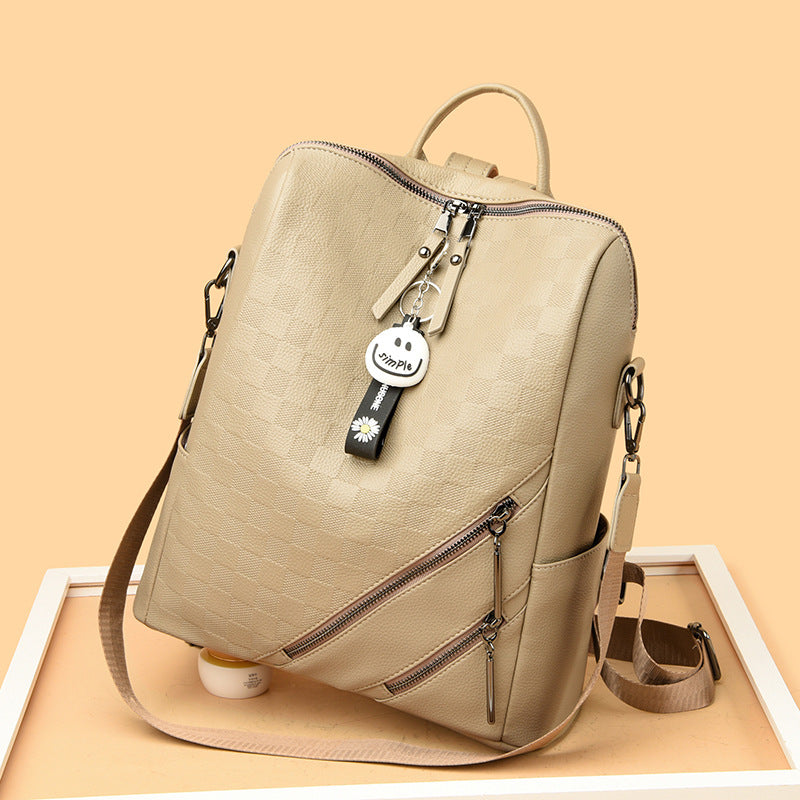 Checkered Pattern Stylish Backpack