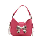 Women’s mini handbag with stylish bow closure