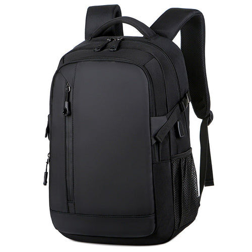 Backpack with Water-Repellent Material and Padded Laptop Compartment-https://detail.1688.com/offer/851104296692.html-Calm Wears-Black-nan-Calm Wears