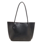 Ladies elegant Glamour Tote-Bag made of high-quality leather-https://detail.1688.com/offer/1027108156154.html-Calm Wears-Black-Size: without pendant-Calm Wears