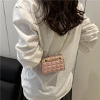 Women's fashionable mini handbag with exquisite chain accents
