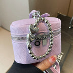 Women’s Mini Shoulder Bag with Decorative Heart Pendant-https://detail.1688.com/offer/1022392605546.html-Calm Wears-Yellow-Size: without pendant-Calm Wears