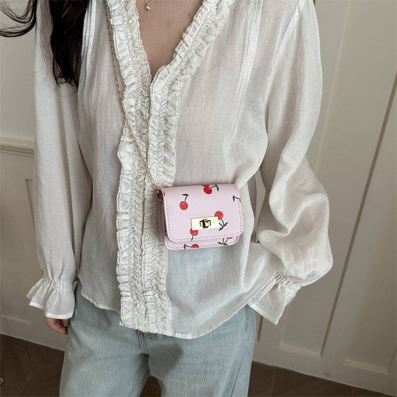Ladies Mini Clutch with fruity cherry design