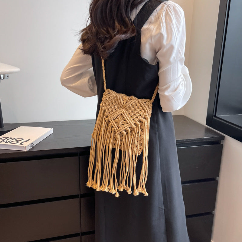 Women's Macrame Shoulder Bag with Decorative Fringes-https://detail.1688.com/offer/1026760230042.html-Calm Wears-Khaki-nothing-Calm Wears