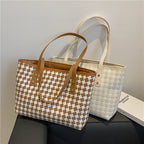 Woven Pattern Beach Tote Bag