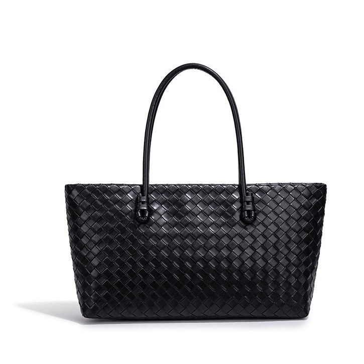 Woven Leather Tote Bag
