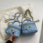 Women's mini bag in elegant quilted design with golden accents-https://detail.1688.com/offer/675825251299.html-Calm Wears-Blue-S-Calm Wears