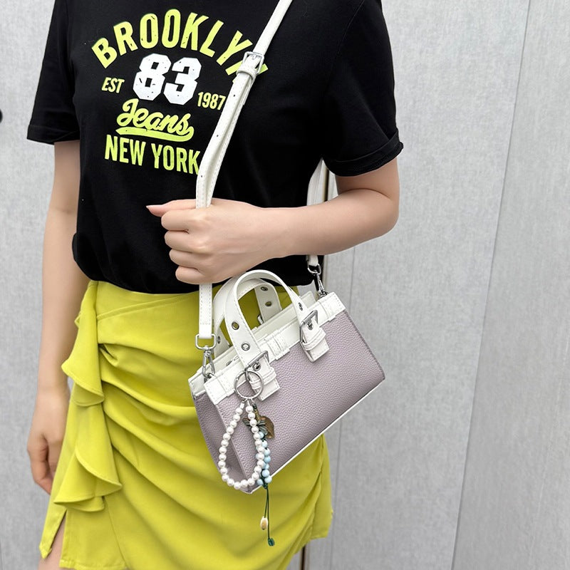 Women's mini handbag with playful pendant and elegant design-https://detail.1688.com/offer/1051139153294.html-Calm Wears-Lilac-Size: With pendant-Calm Wears