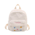 Plush backpack with playful design