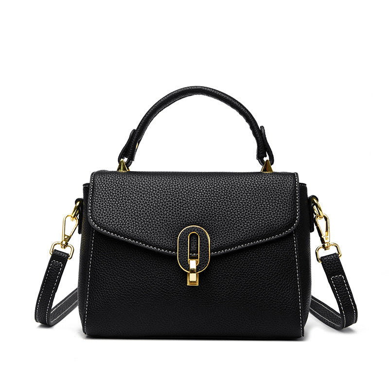 Elegant Structured Top-Handle Handbag