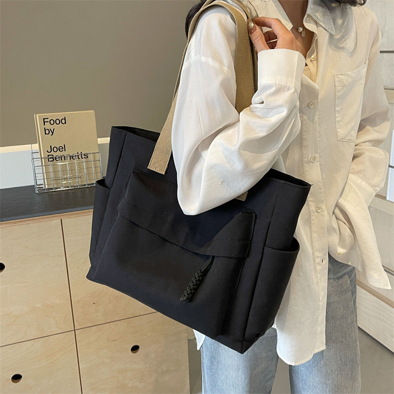 Multi-Pocket Utility Tote Bag