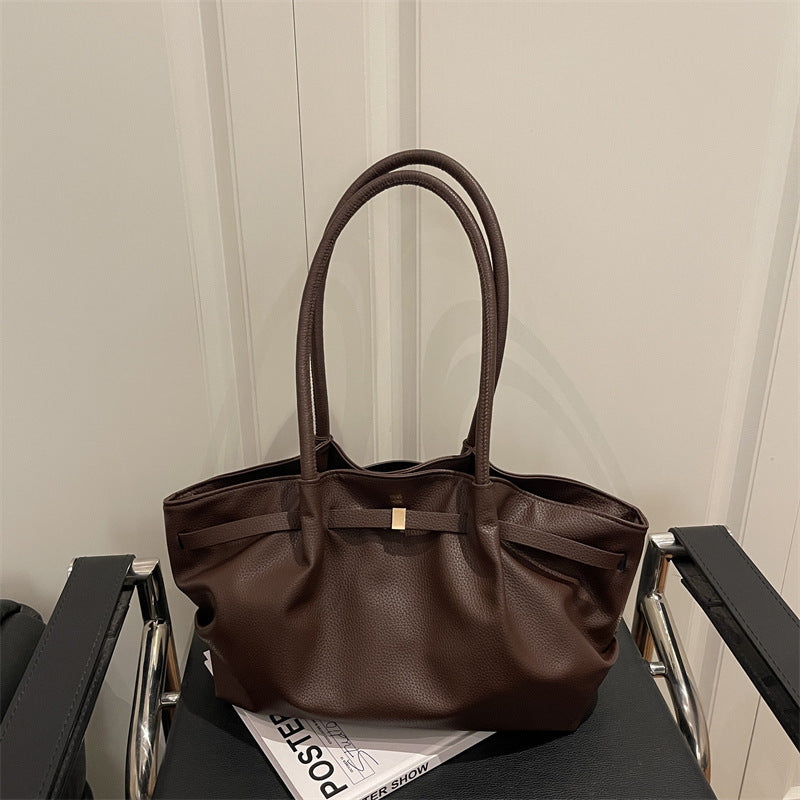 Premium Soft Leather Handheld Tote Bag
