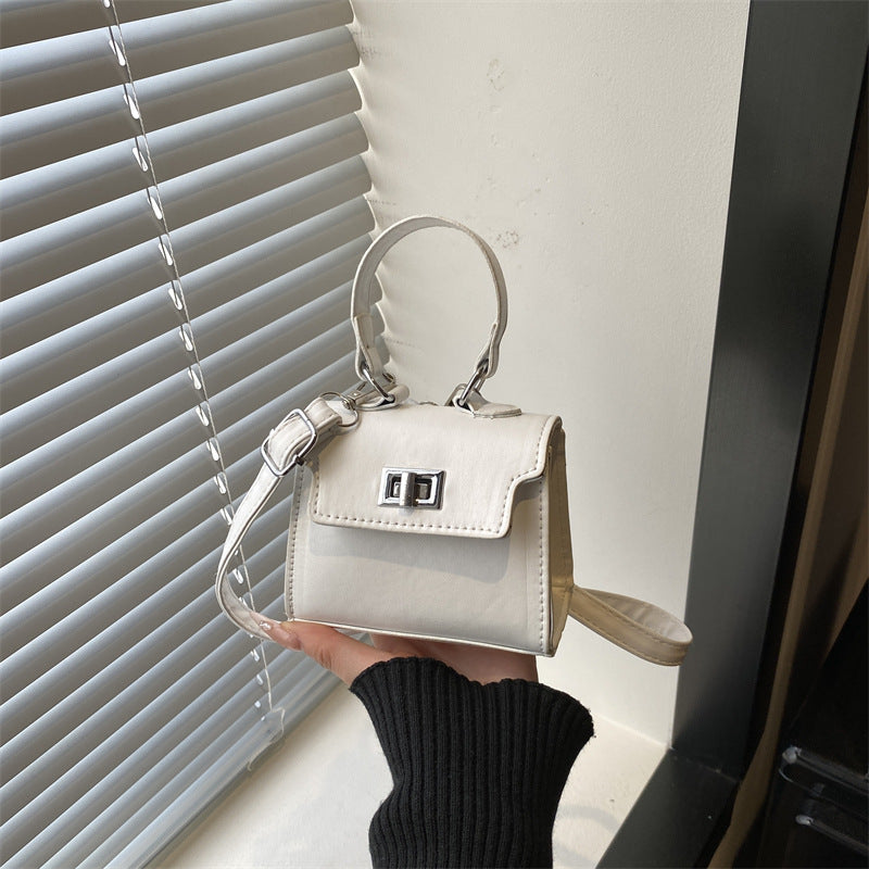 Ladies mini handbag with luxurious leather look and practical carrying handles-https://detail.1688.com/offer/1051089930439.html-Calm Wears-White-nothing-Calm Wears