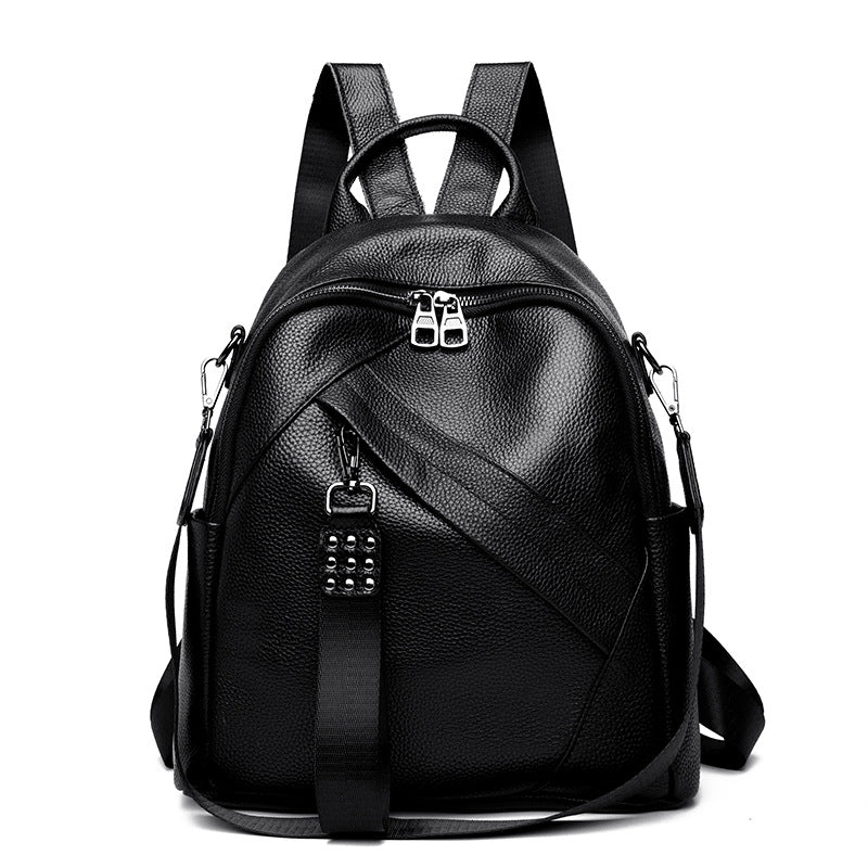 Vintage-Inspired Textured Leather Backpack