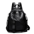 Vintage-Inspired Textured Leather Backpack